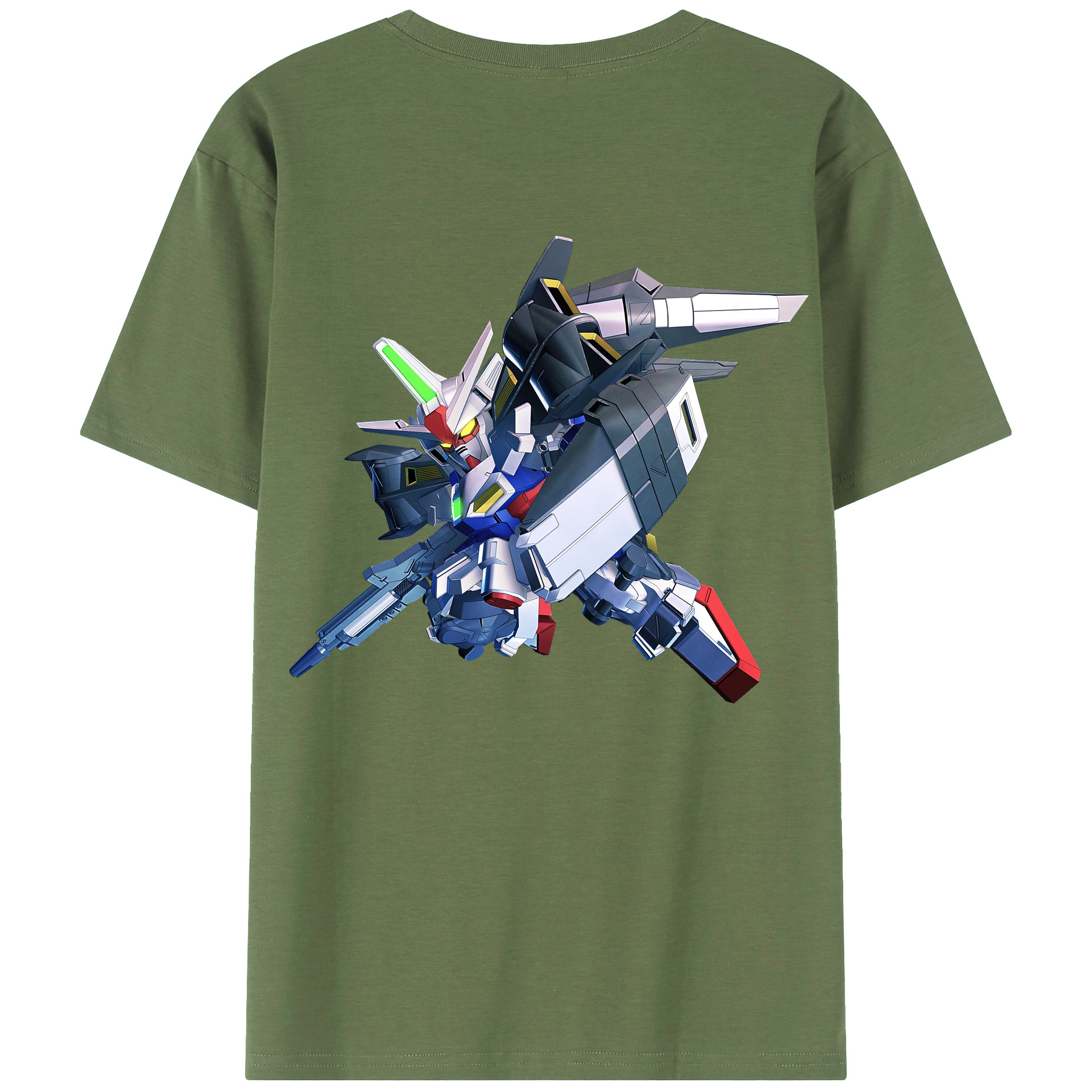 （画像用） 機動戦士ガンダム Mobile Suit Gundam 綿100％ メンズ半袖Tシャツ（バックプリント） 通気性